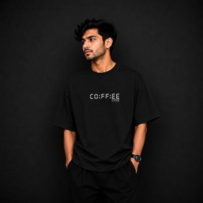 Premium Quality Drop Shoulder T-Shirt | Black Colour COFFEE
