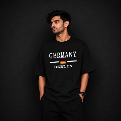 Premium Quality Drop Shoulder T-Shirt | Black Colour Berlin GERMANY