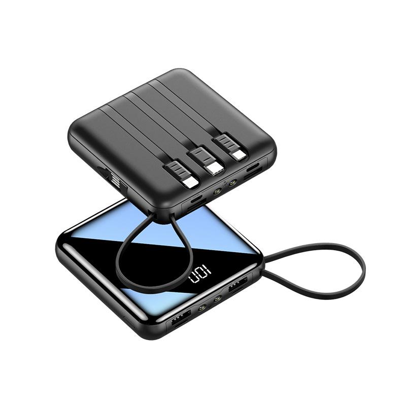 Mini Portable Power Bank Black Color